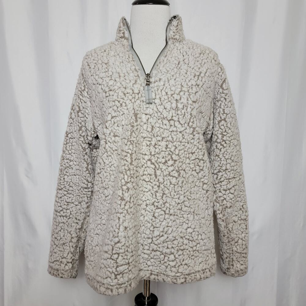 J. America Sherpa Fleece Pullover SZ Small